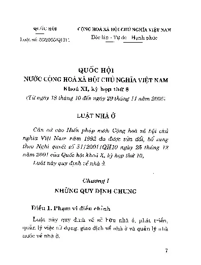 Mục lục chi tiết trang 3 sách Luật nhà ở