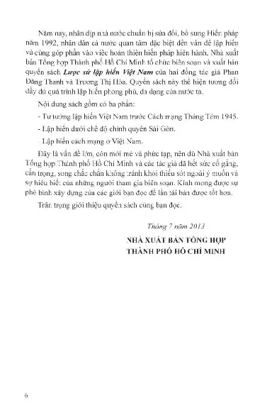 Mục lục chi tiết trang 3 sách Lược sử lập hiến Việt Nam