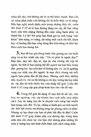 Mục lục chi tiết trang 3 sách Mô hình V-3T - Chiến lược phát triển con người