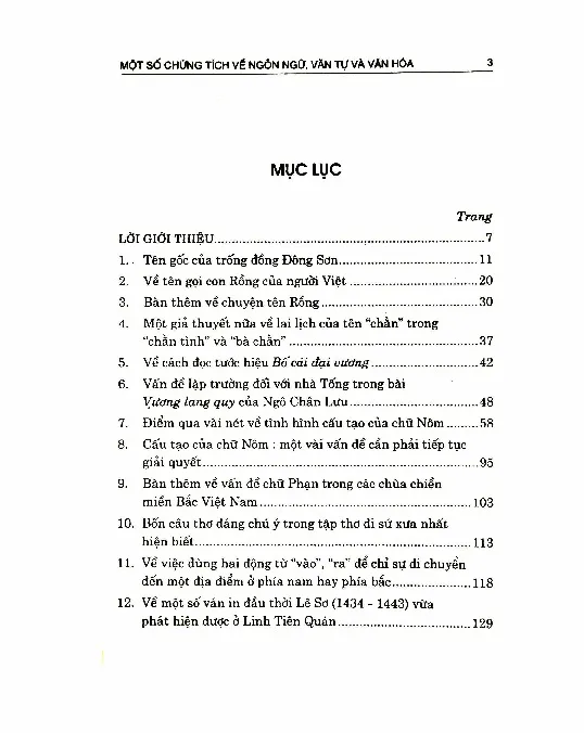 Trang bìa chính thức sách Một số chứng tích về ngôn ngữ, văn tự và văn hóa