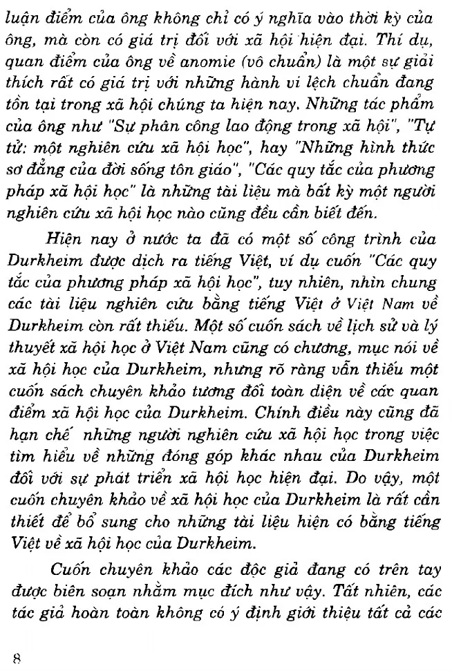 Mục lục chi tiết trang 3 sách Một số quan điểm xã hội học của Durkheim