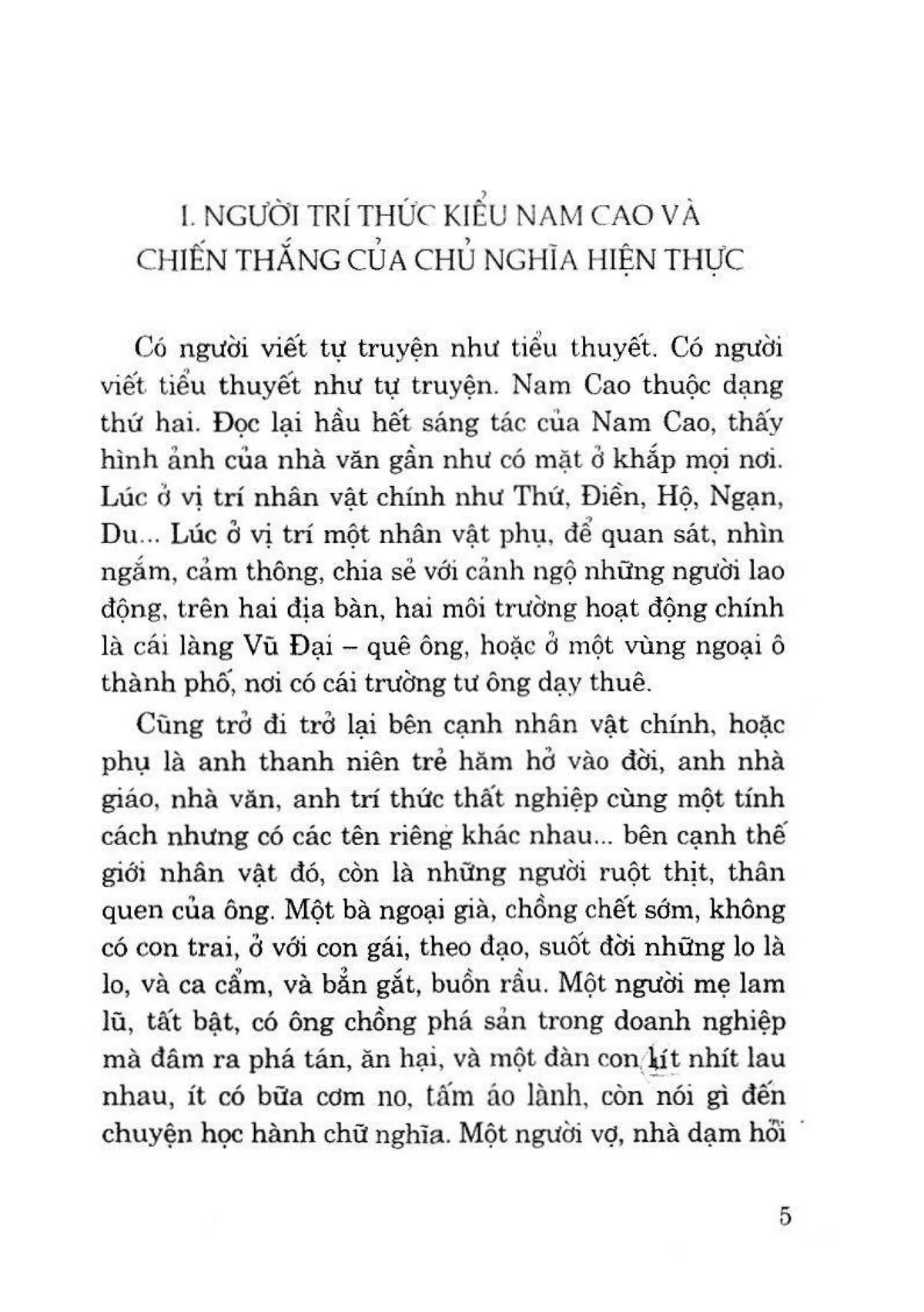 Mục lục chi tiết trang 1 sách Nam Cao - người kết thúc vẻ vang trào lưu văn học hiện thực