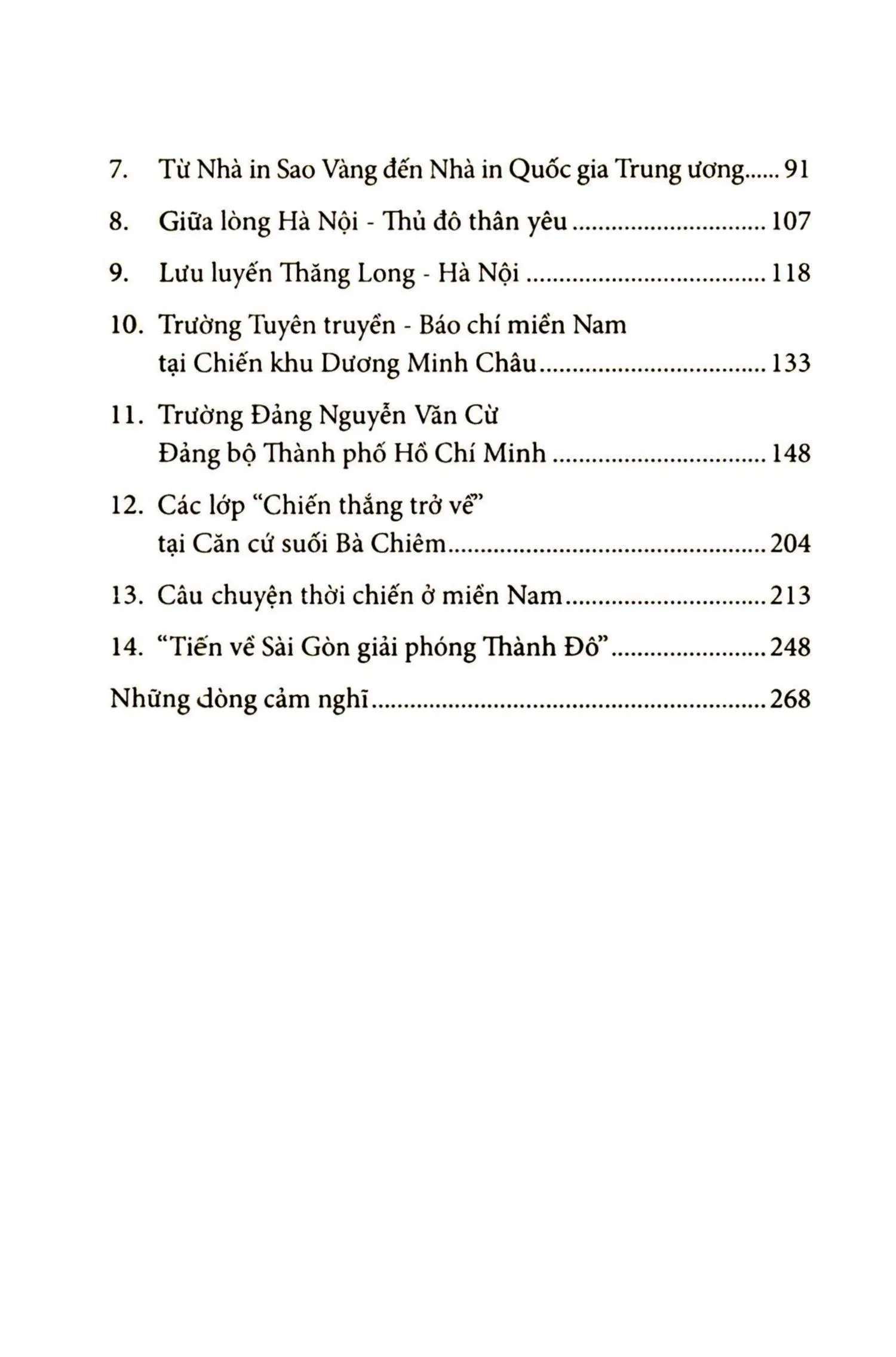 Mục lục chi tiết trang 1 sách Niềm tin và sức mạnh