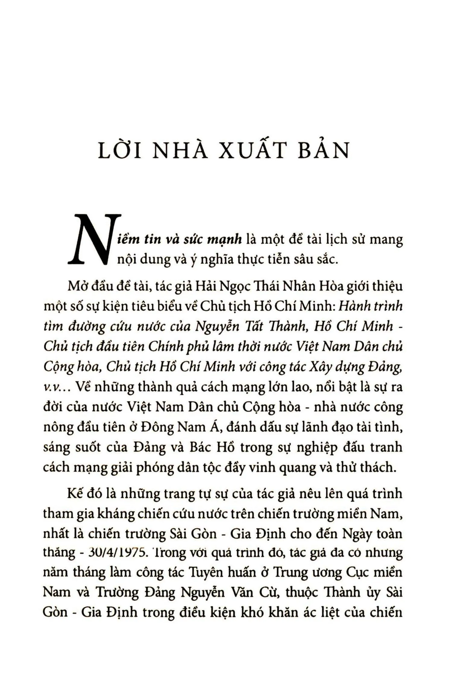 Mục lục chi tiết trang 2 sách Niềm tin và sức mạnh