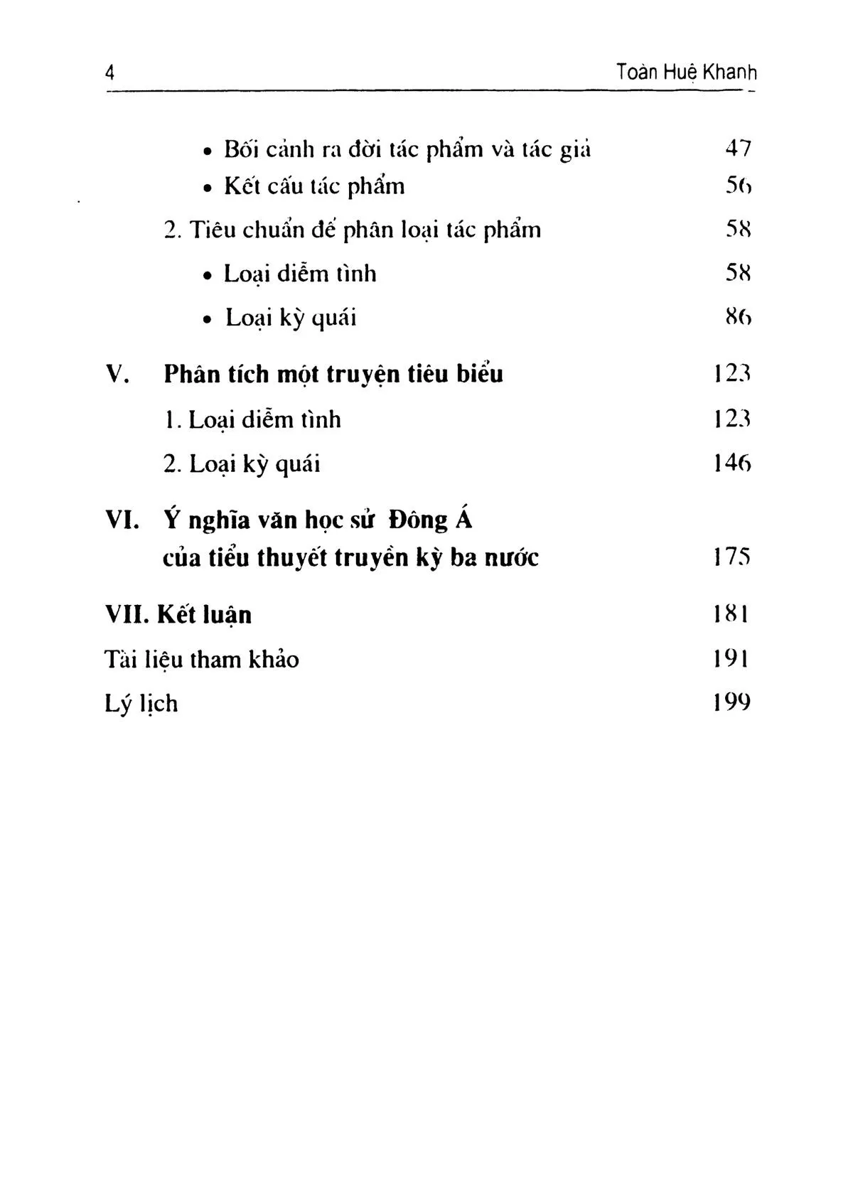 Mục lục chi tiết trang 1 sách Nghiên cứu so sánh tiểu thuyết truyền kỳ Hàn Quốc, Trung Quốc, Việt Nam