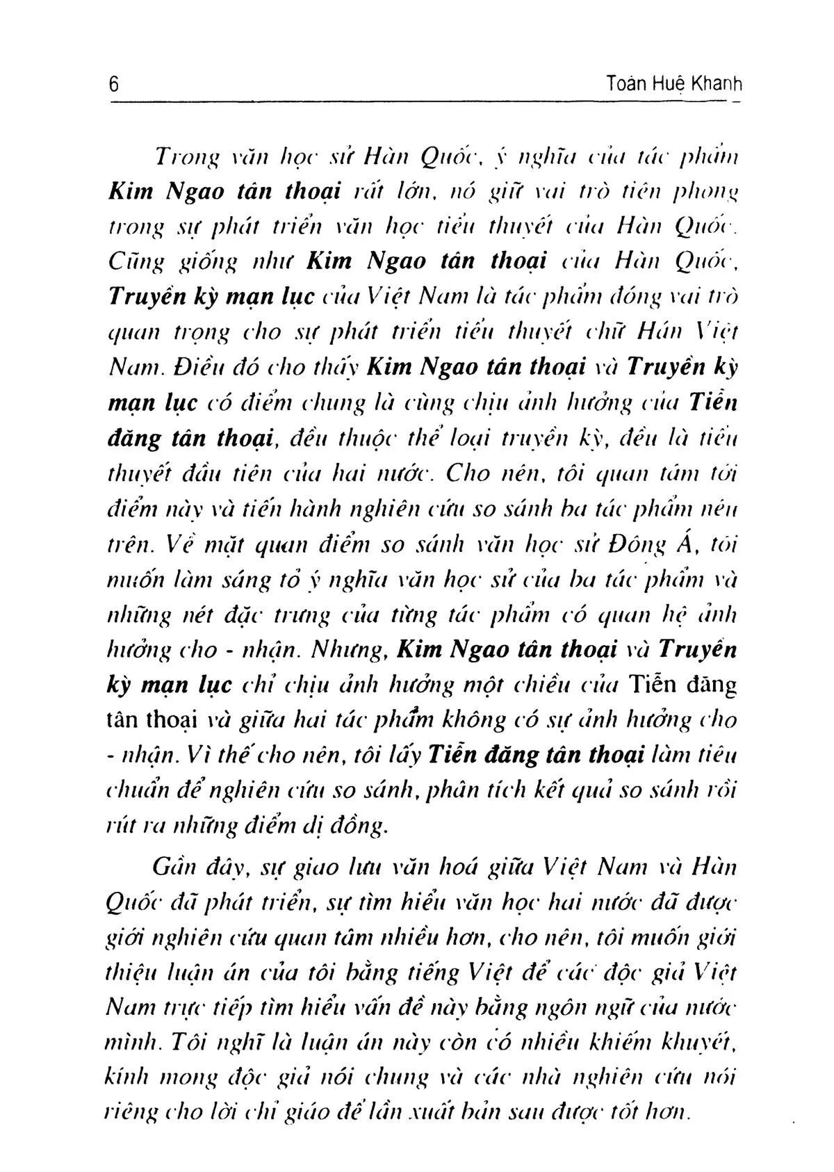 Mục lục chi tiết trang 3 sách Nghiên cứu so sánh tiểu thuyết truyền kỳ Hàn Quốc, Trung Quốc, Việt Nam