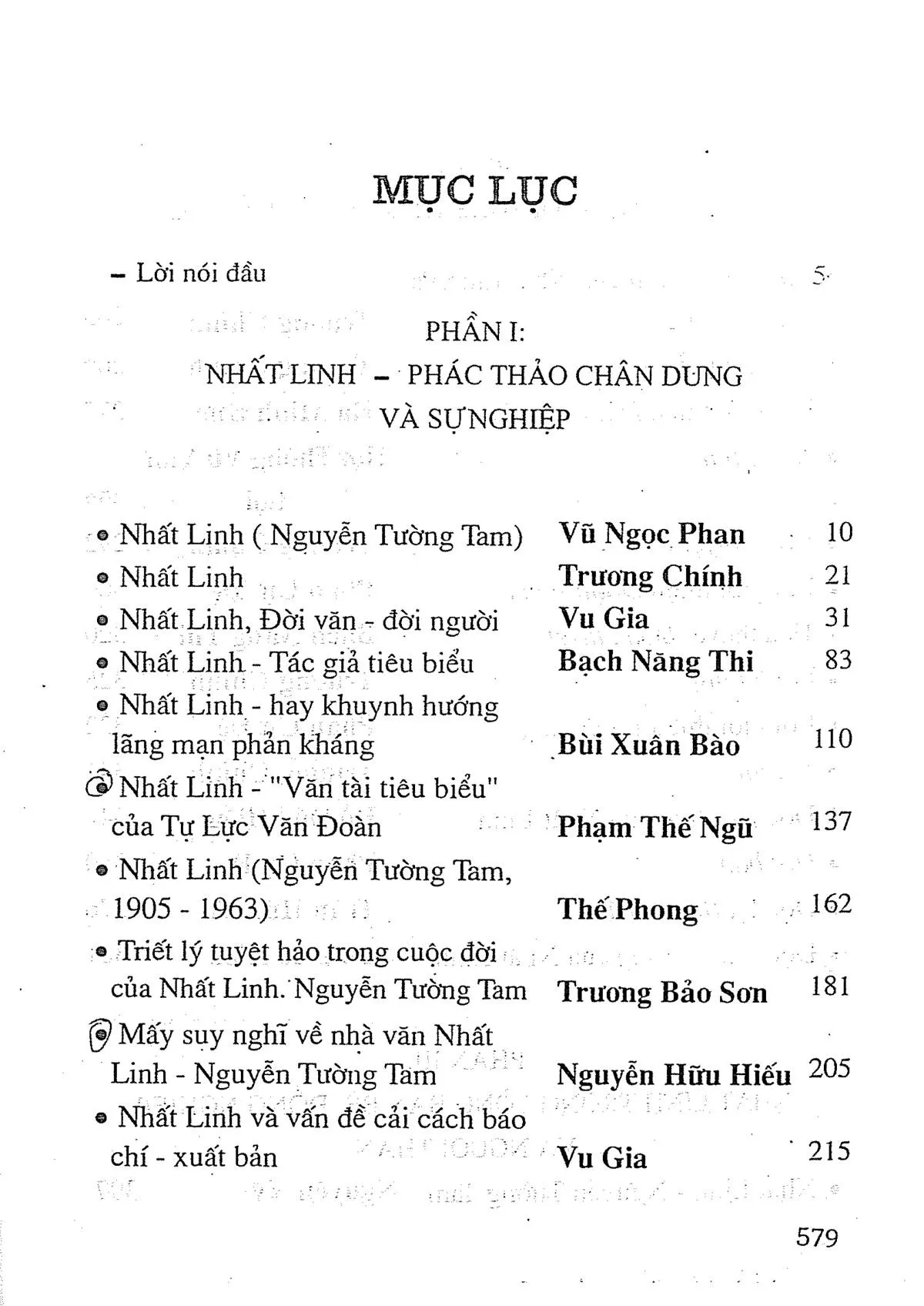 Trang bìa chính thức sách Nhất Linh cây bút trụ cột