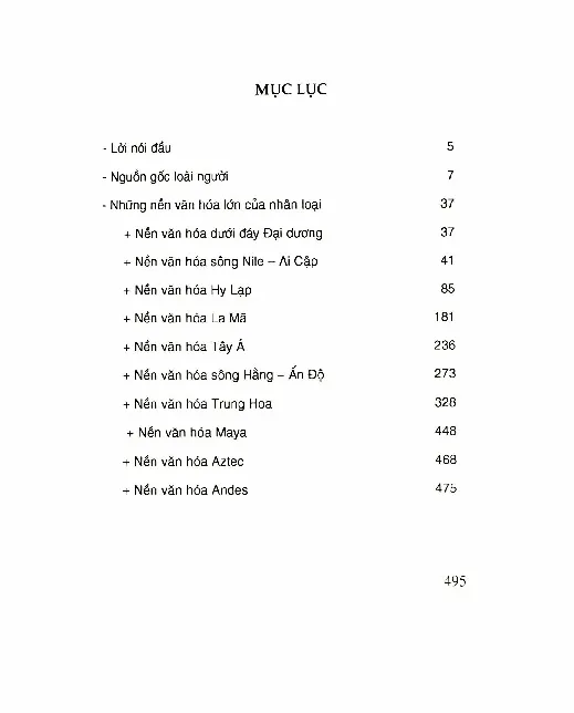 Trang bìa chính thức sách Những nền văn hóa lớn của nhân loại