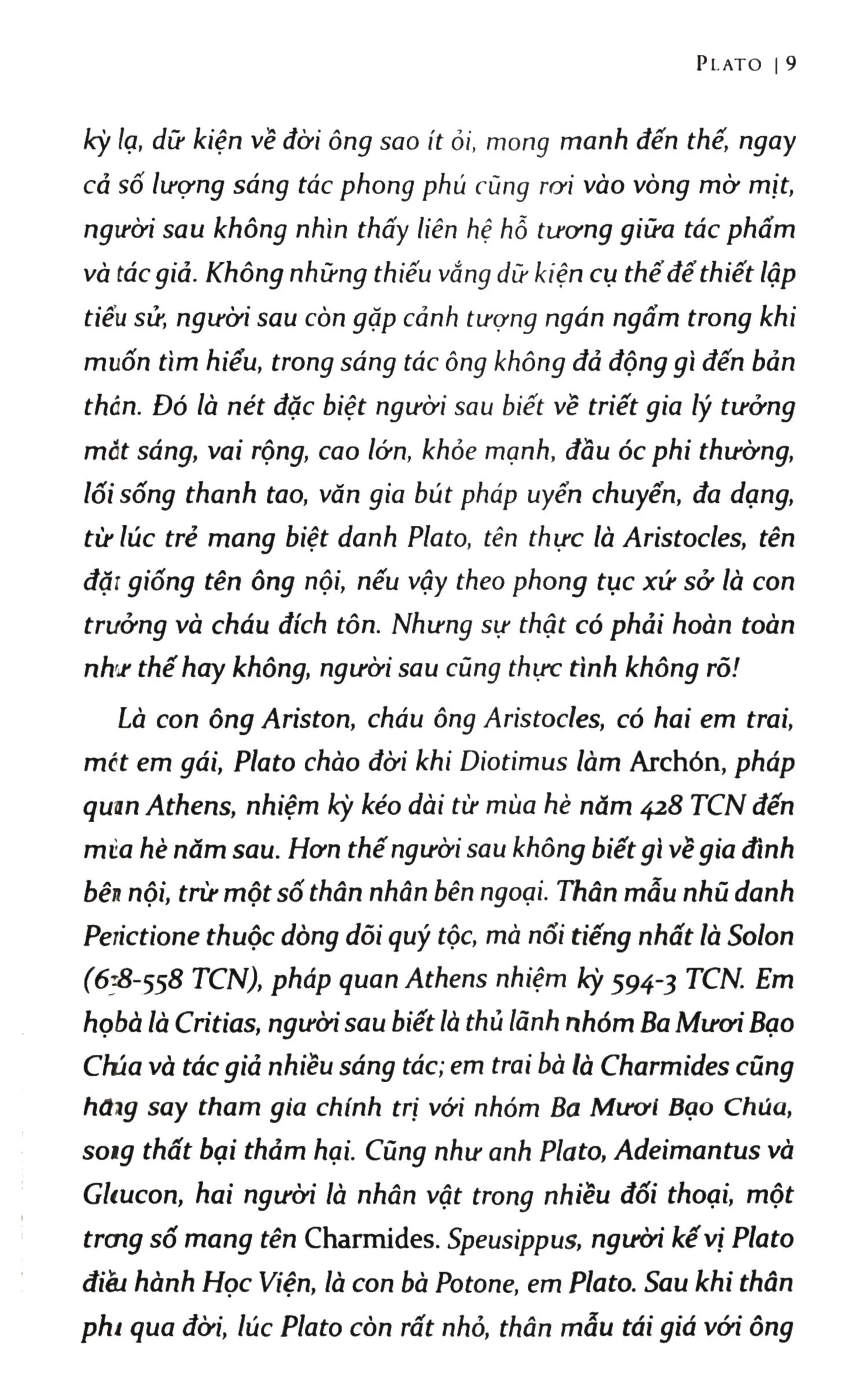 Mục lục chi tiết trang 3 sách Plato cộng hòa