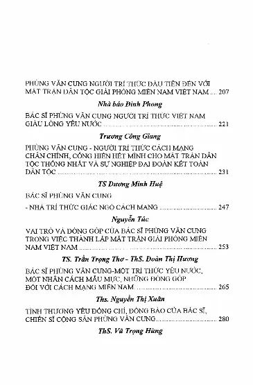 Mục lục chi tiết trang 2 sách Phùng Văn Cung thân thế, cuộc đời và sự nghiệp