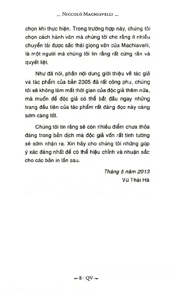 Mục lục chi tiết trang 3 sách Quân Vương - Thuật cai trị