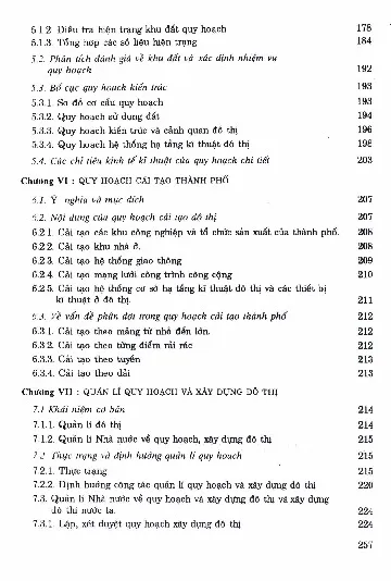 Mục lục chi tiết trang 3 sách Quy hoạch xây dựng phát triển đô thị