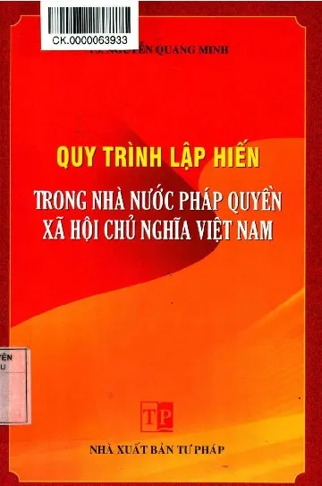 Ảnh bìa của Sách Quy trình lập hiến trong nhà nước pháp quyền Xã hội chủ nghĩa Việt Nam