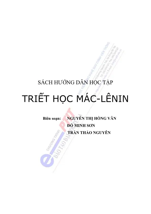 Ảnh bìa của Sách Sách hướng dẫn học tập Triết học Mác-Lênin