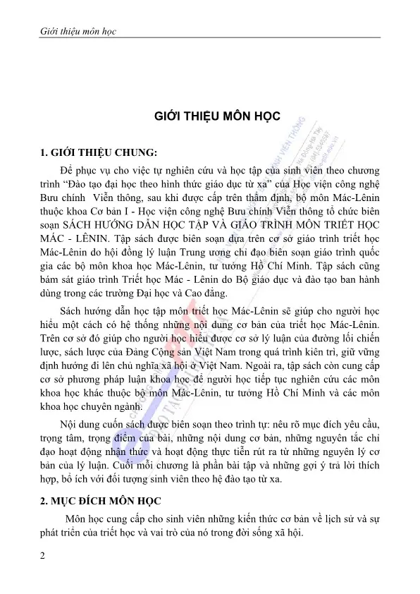 Mục lục chi tiết trang 3 sách hướng dẫn học tập Triết học Mác-Lênin