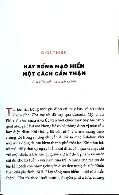 Trang bìa chính thức sách Sống mạo hiểm một cách cẩn thận