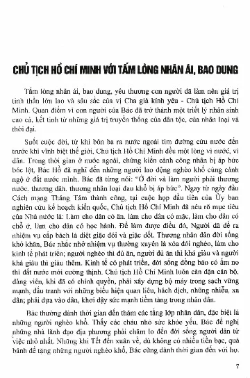 Mục lục chi tiết trang 2 sách Tấm lòng bác ái của bác Hồ