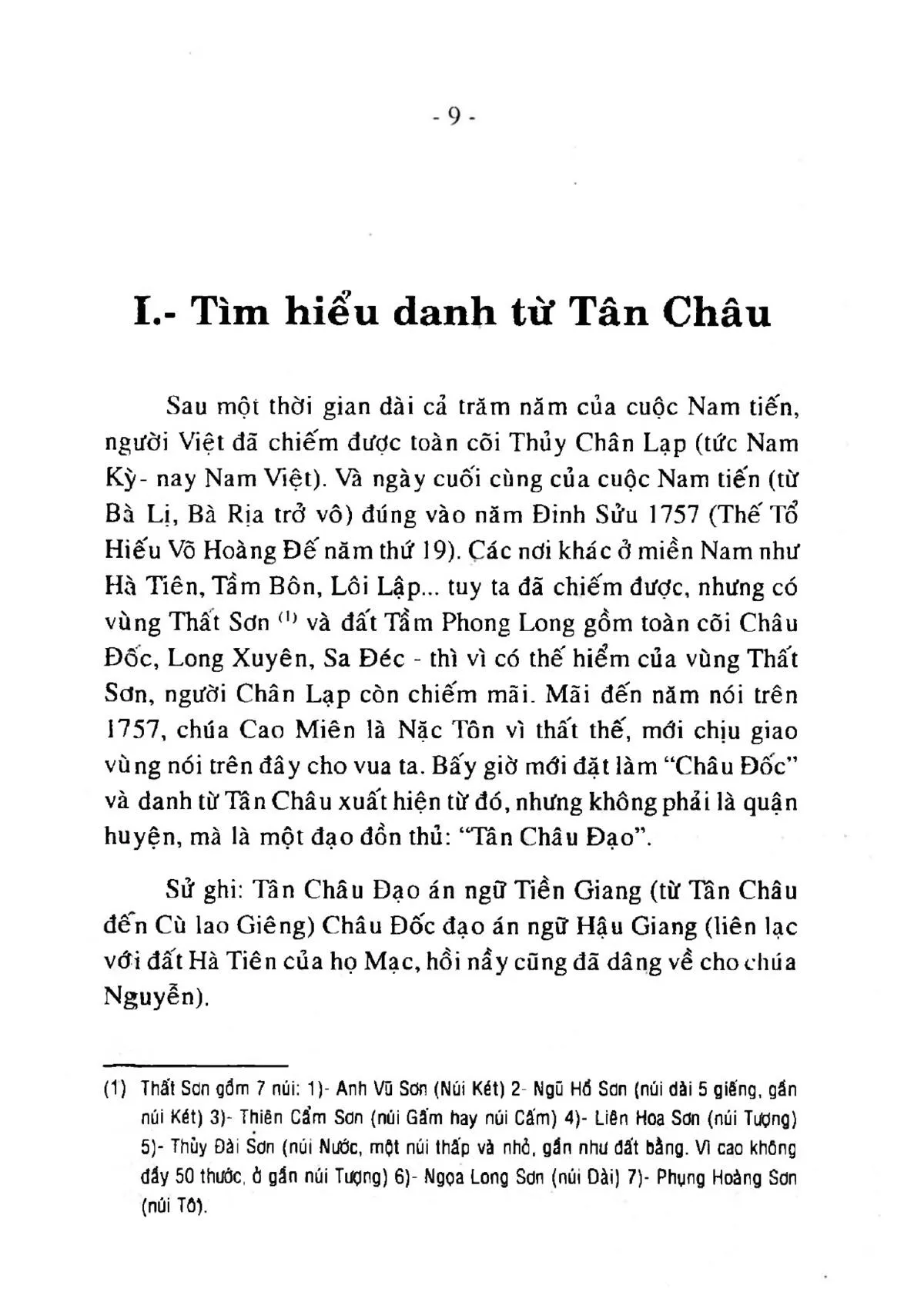 Mục lục chi tiết trang 3 sách Tân Châu xưa