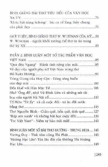 Mục lục chi tiết trang 1 sách Tìm hiểu văn học thế giới và Việt Nam