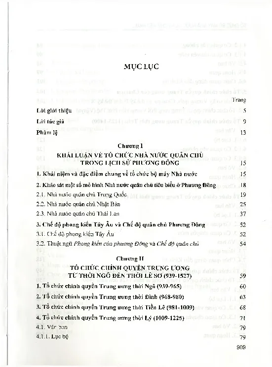 Trang bìa chính thức sách Tổ chức bộ máy nhà nước quân chủ Việt Nam từ năm 939 đến năm 1884