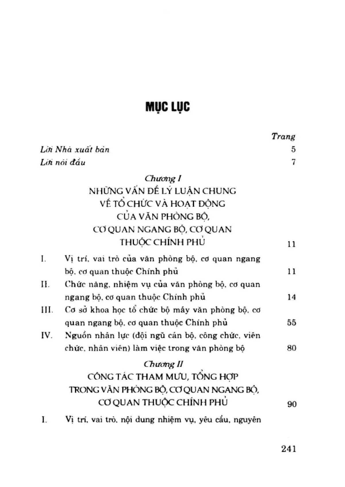 Trang bìa chính thức sách Tổ chức và hoạt động của văn phòng Bộ, cơ quan ngang Bộ cơ quan thuộc Chính phủ