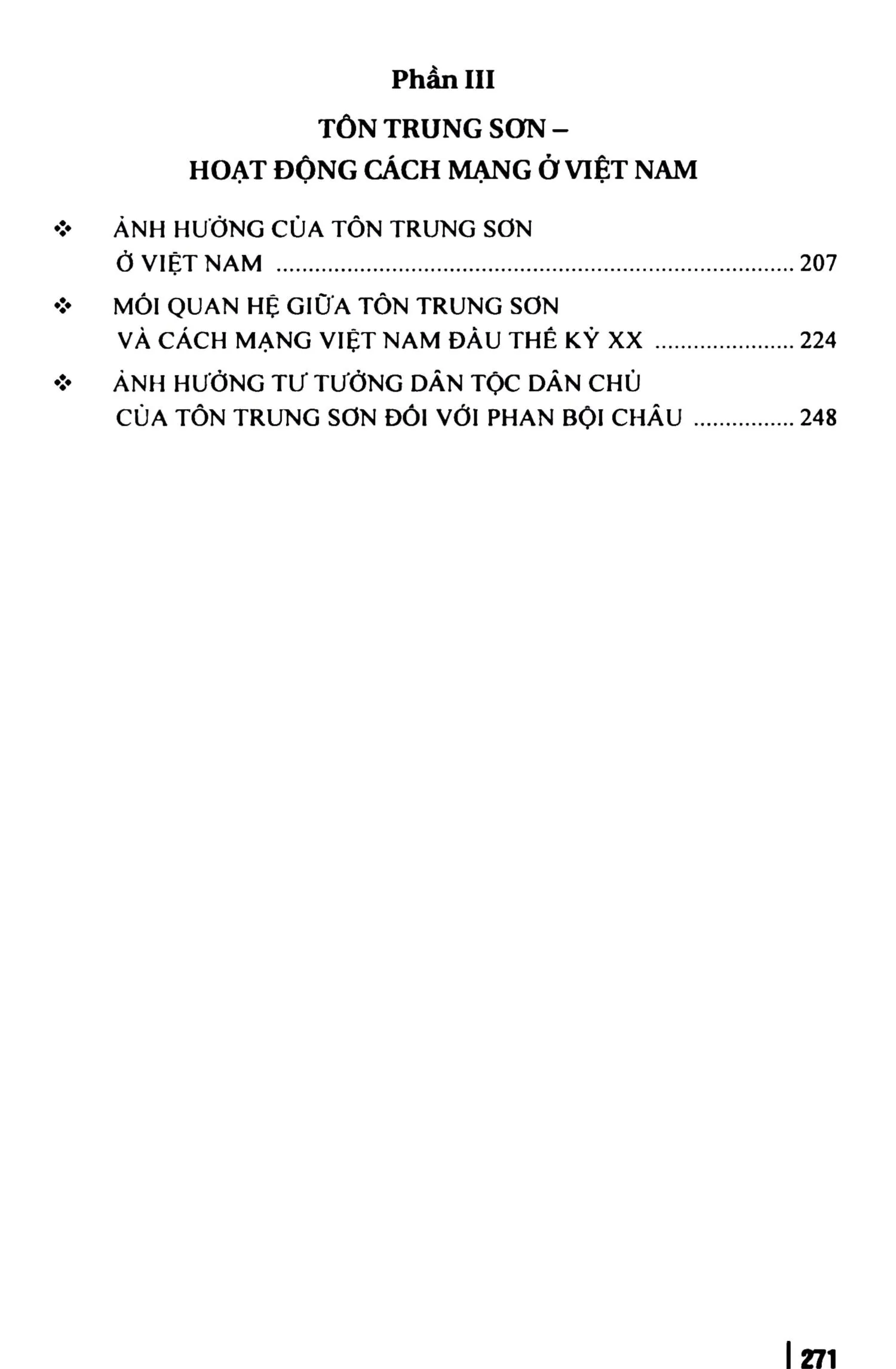 Mục lục chi tiết trang 1 sách Tôn Trung Sơn với Việt Nam