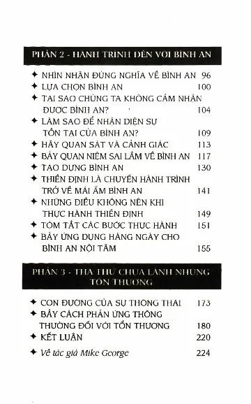 Mục lục chi tiết trang 1 sách Từ giận dữ đến bình an, cách chế ngự sự giận dữ để sống vị tha và bình an