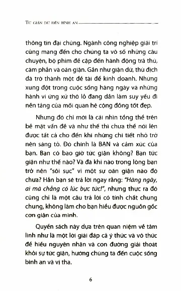 Mục lục chi tiết trang 3 sách Từ giận dữ đến bình an, cách chế ngự sự giận dữ để sống vị tha và bình an