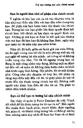 Mục lục chi tiết trang 3 sách Tự tạo tương lai của chính mình