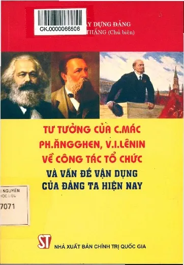 Ảnh bìa của Sách Tư tưởng của Mác, Ăngghen, Lênin về công tác tổ chức và vấn đề vận dụng của Đảng ta hiện nay