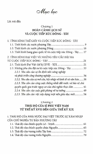 Trang bìa chính thức sách Thái độ của sĩ phu Việt Nam thời tiếp xúc đông tây từ thế kỷ XVII đến thế kỷ XX