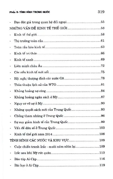 Mục lục chi tiết trang 1 sách Thời luận
