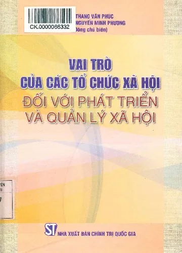 Ảnh bìa của Sách Vai trò của các tổ chức xã hội đối với phát triển và quản lý xã hội