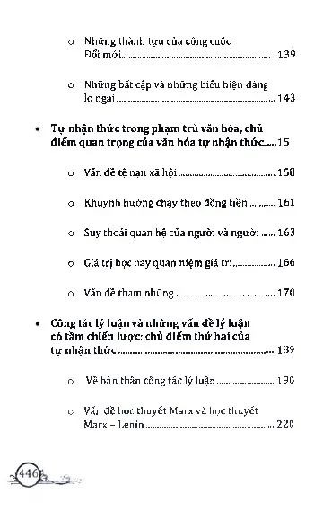 Mục lục chi tiết trang 3 sách Văn hóa tự nhận thức những suy ngẫm văn hóa về công cuộc đổi mới