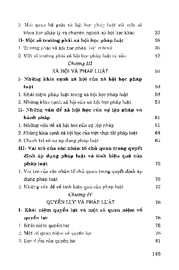 Mục lục chi tiết trang 1 sách Xã hội học Pháp Luật (Quyển 1)