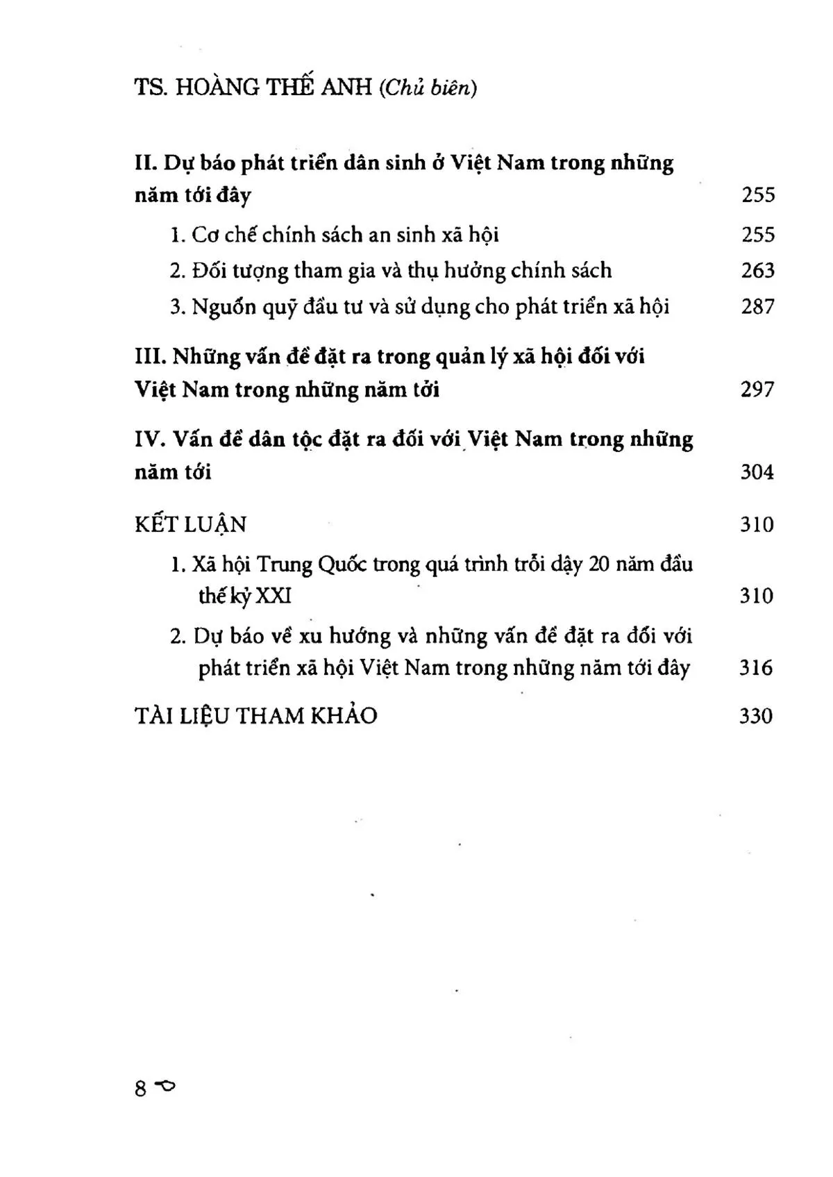 Mục lục chi tiết trang 3 sách Xã hội Trung Quốc trong quá trình trỗi dậy và những vấn đề đặt ra cho Việt Nam
