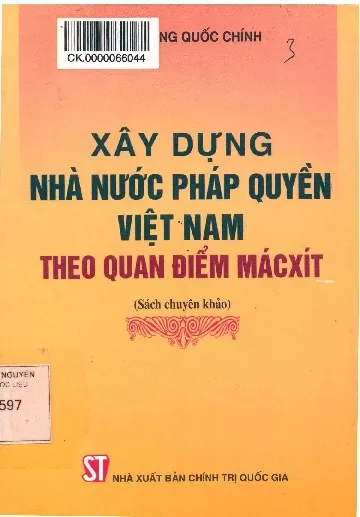 Ảnh bìa của Sách Xây dựng nhà nước pháp quyền Việt nam theo quan điểm MácXít