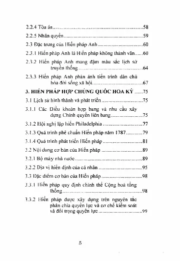 Mục lục chi tiết trang 1 sách Xây dựng và bảo vệ Hiến pháp kinh nghiệm thế giới và Việt Nam