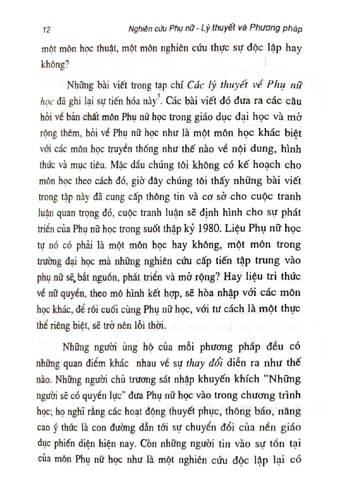 Nội dung mục lục và hình ảnh sách Nghiên cứu phụ nữ lý thuyết và phương pháp - Trang 6