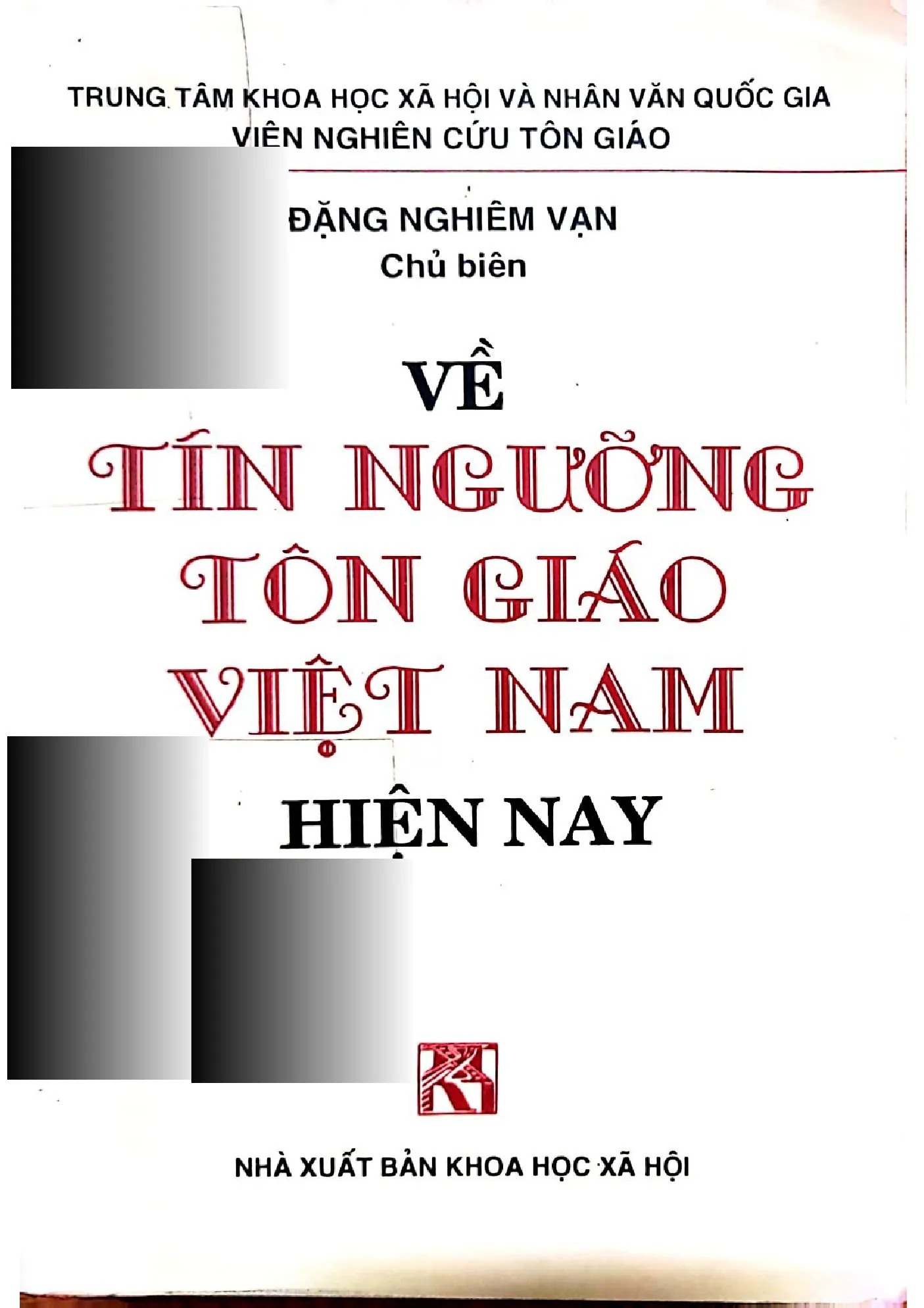 Trang bìa chính thức sách Về tín ngưỡng tôn giáo Việt Nam hiện nay