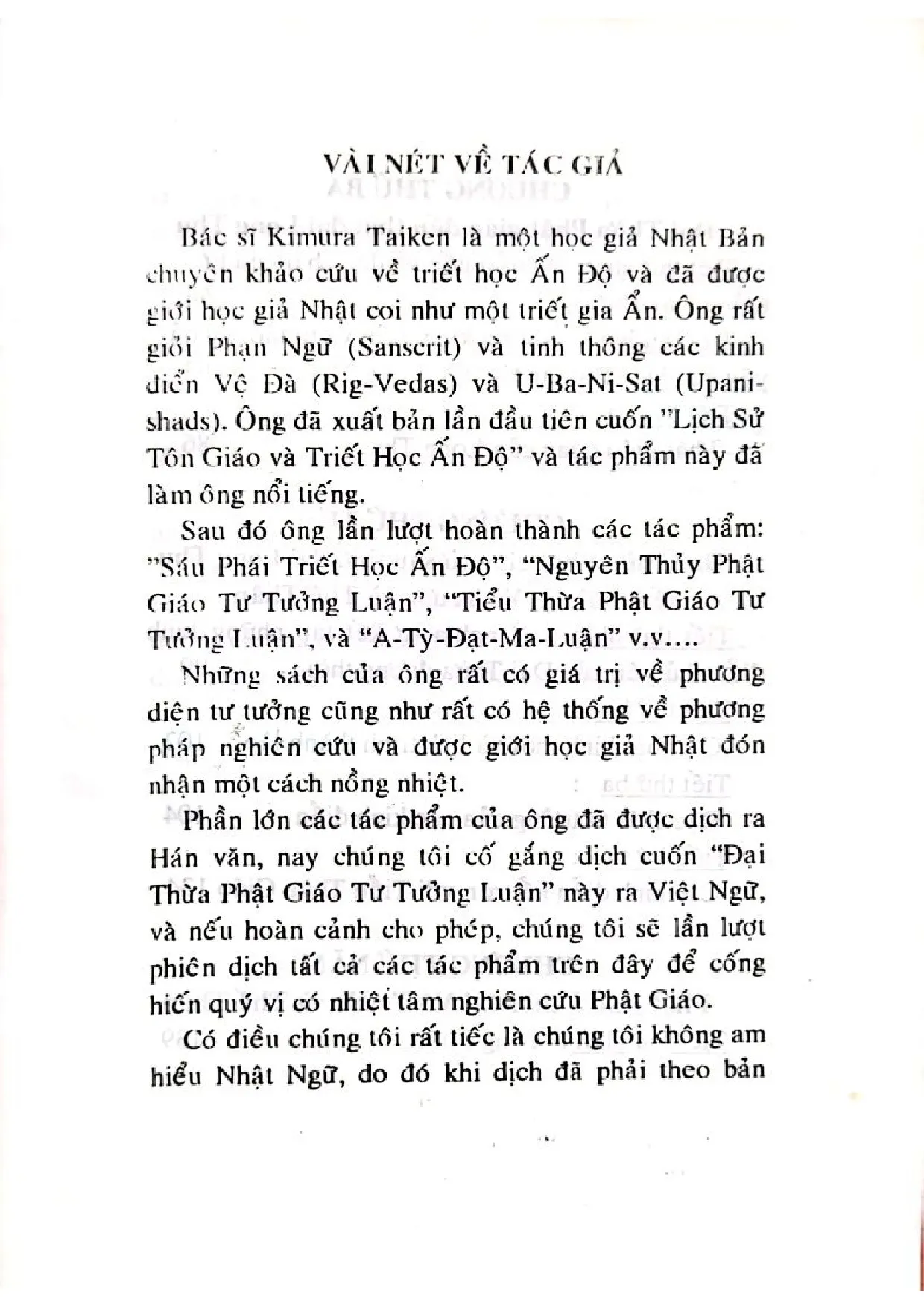 Mục lục chi tiết trang 1 sách Đại thừa phật giáo tư tưởng luận