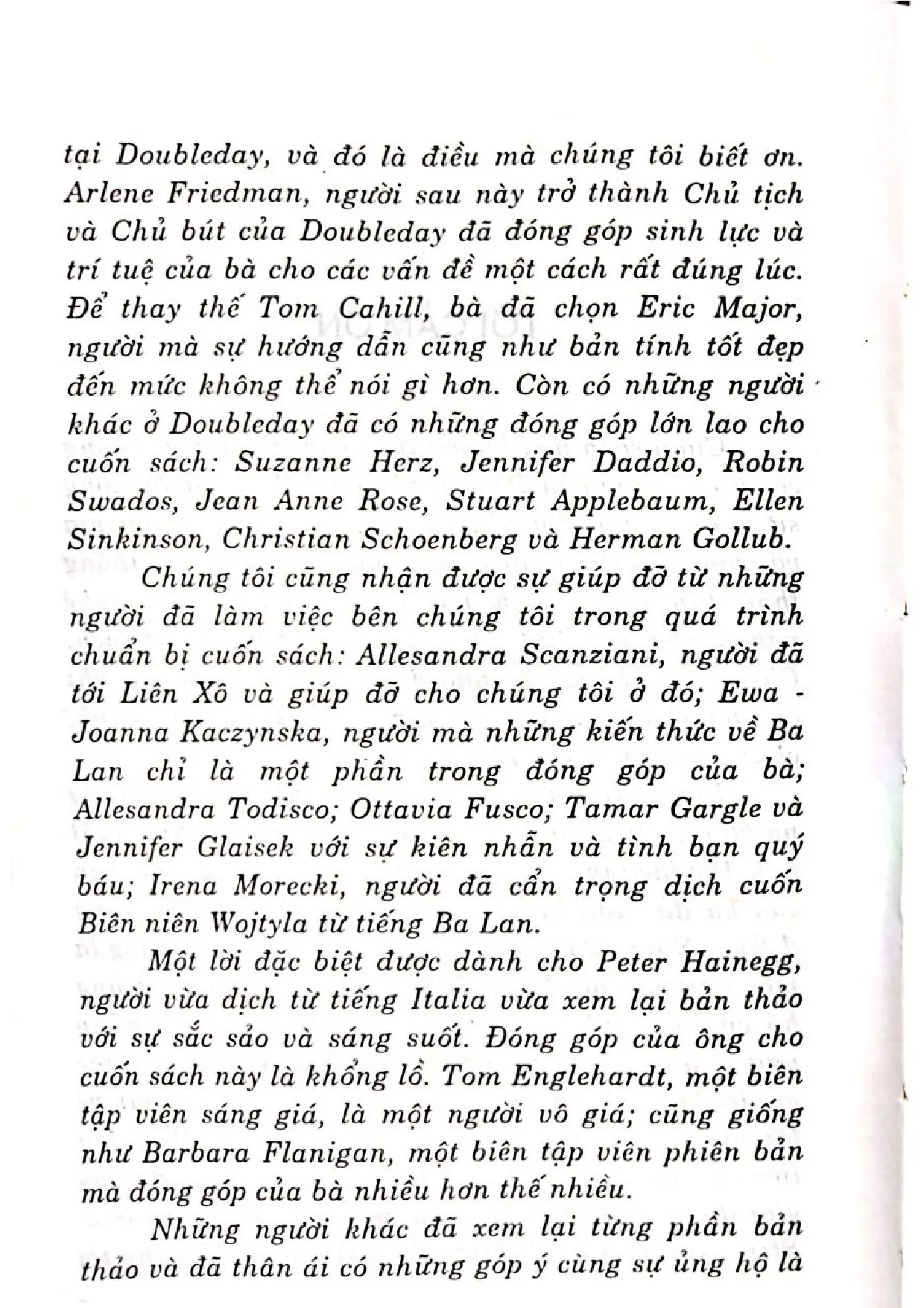Mục lục chi tiết trang 3 sách Đức Giáo Hoàng John Paul II và lịch sử bị che đậy trong thời đại chúng ta