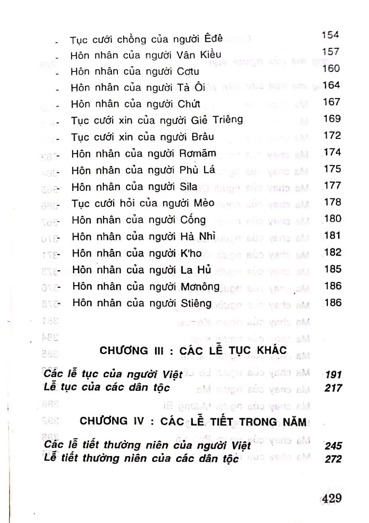 Mục lục chi tiết trang 3 sách Lễ tục vòng đời