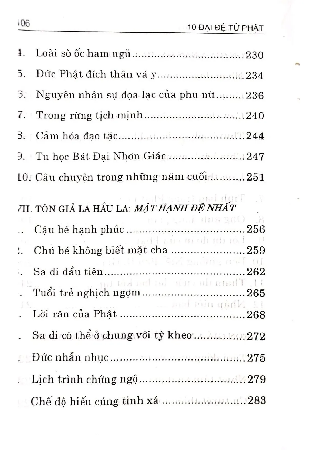 Nội dung mục lục và hình ảnh sách 10 đại đệ tử Phật - Trang 6
