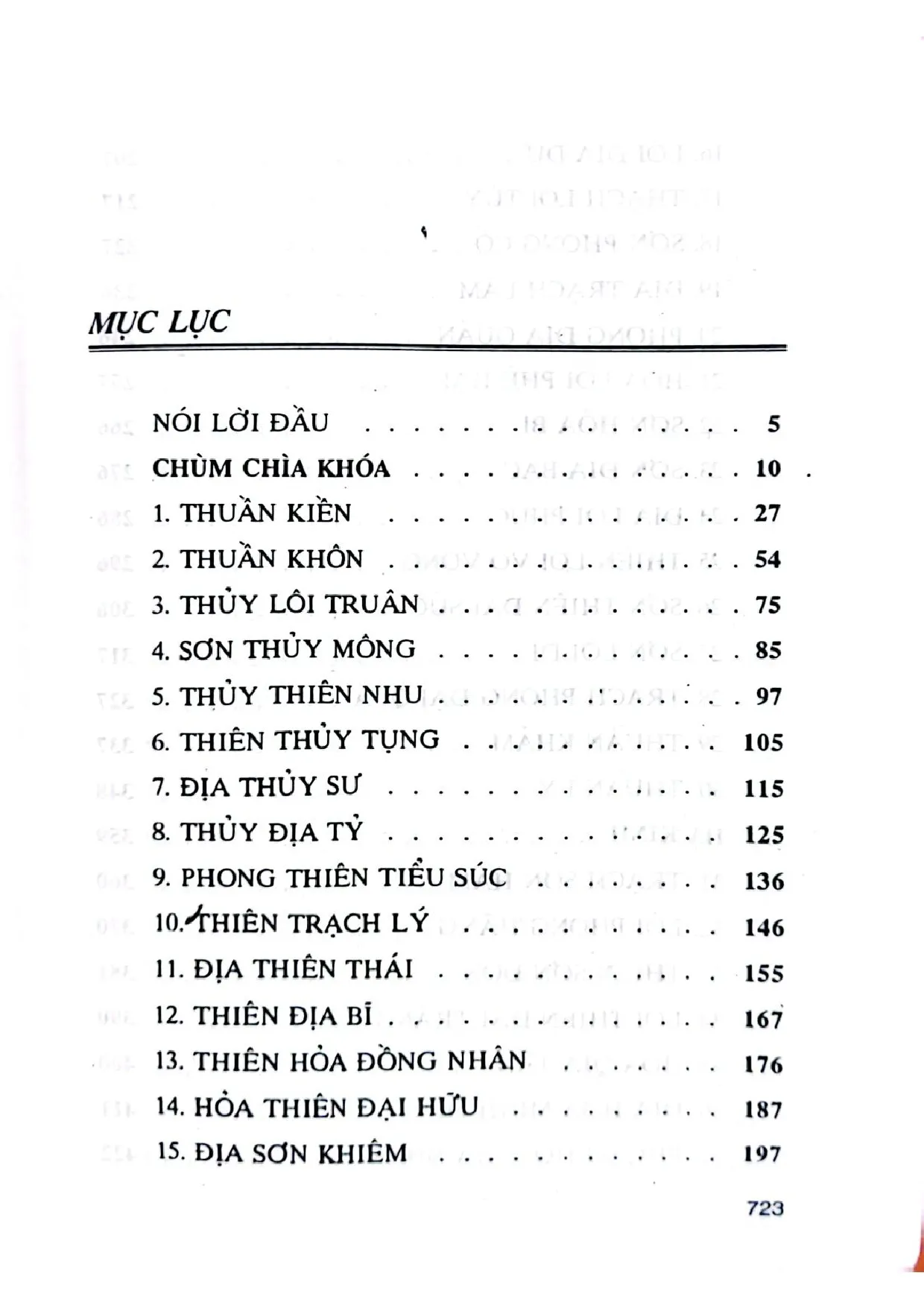 Mục lục chi tiết trang 1 sách Về nguồn văn hóa Á Đông Kinh dịch (ứng dụng trong đời sống)