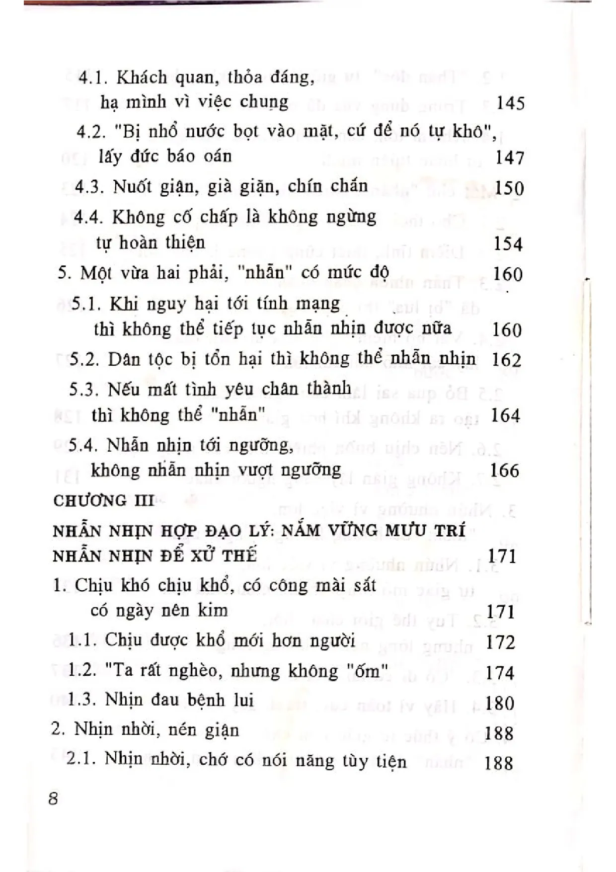 Nội dung trang phụ bản giới thiệu sách Nhẫn trí tuệ nhân sinh