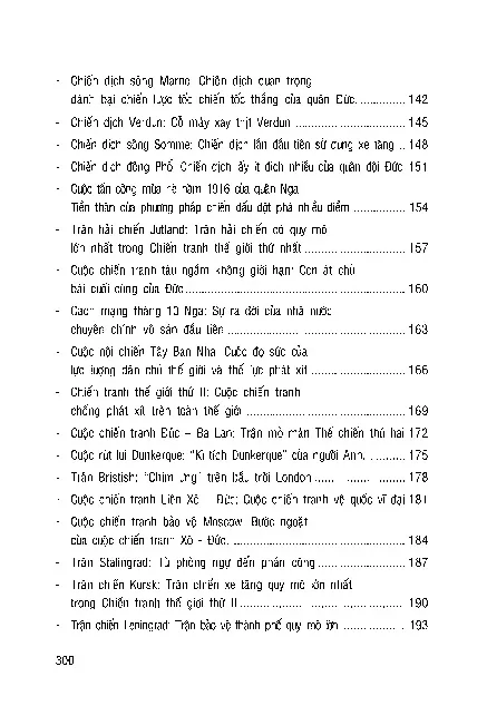 Mục lục chi tiết trang 3 sách 100 cuộc chiến lẫy lừng trong lịch sử thế giới - Lý Giải Nhân