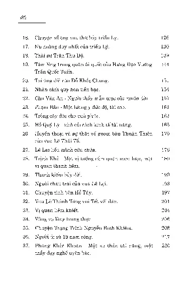 Mục lục chi tiết trang 1 sách 101 chuyện xưa tích cũ