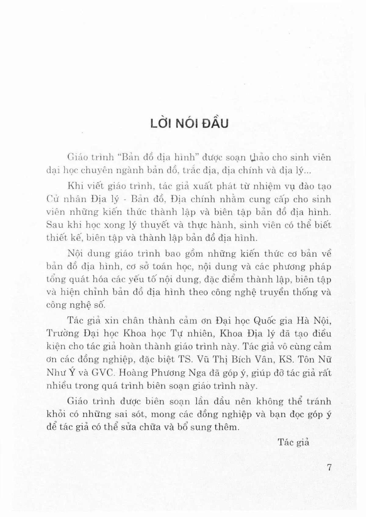 Mục lục chi tiết trang 3 sách Bản đồ địa hình