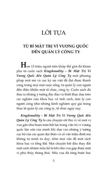 Mục lục chi tiết trang 1 sách Bí mật trị vì vương quốc đến quản lý công ty